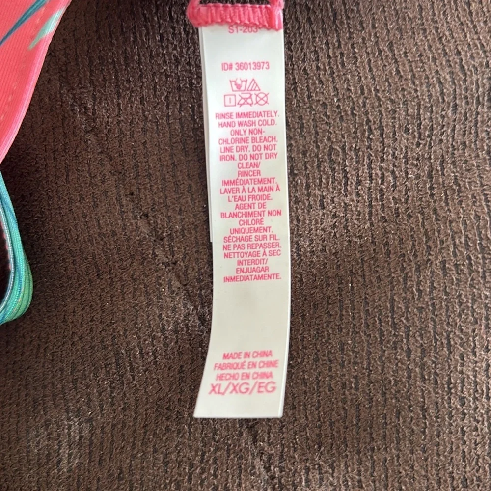 Victorias Secret Ruffled Palm Leaf Bikini Top Size XL NWOT - Picture 3 of 3